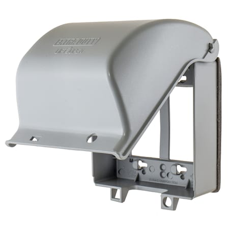 Hubbell Wiring Device-Kellems Weatherproof Cover, Outlet Box Type, 1 Gang, Aluminum, GFCI Receptacle Cover Type WP262E